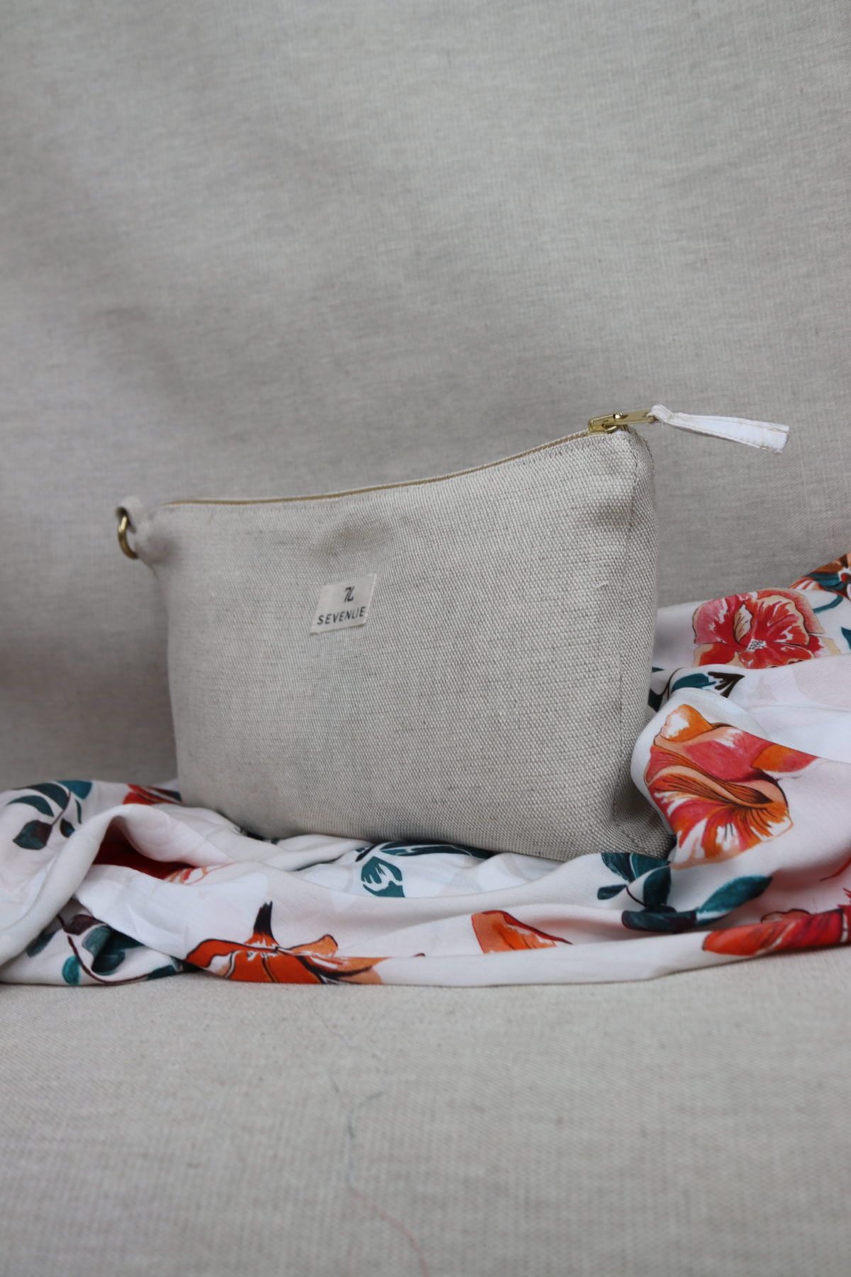pochette lin Bali
