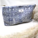 Pochette zippée Eulalia – Bleu calanque