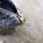 Pochette zippée Eulalia – Bleu calanque