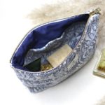 Pochette zippée Eulalia – Bleu calanque