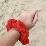 Chouchou rouge double gaze de coton – Coquelicot